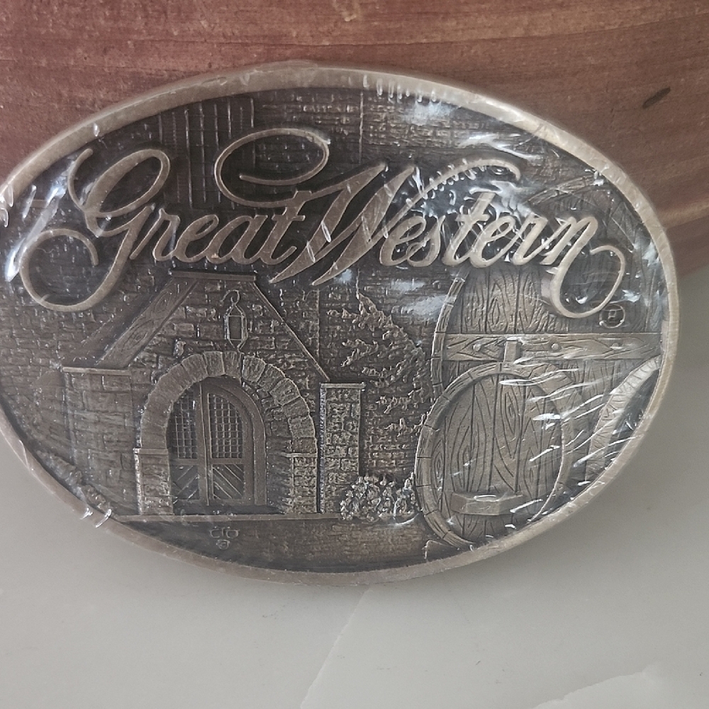 O.C. Tanner Great Western Solid Brass Belt Buckle New!